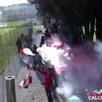 Fumogeni tifosi Pontevalleceppi a Branca